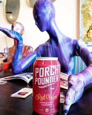 Porch pounder red wine. Really great canned wine!!