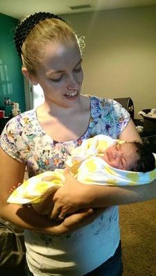 Doula Courtney Scott with baby M.