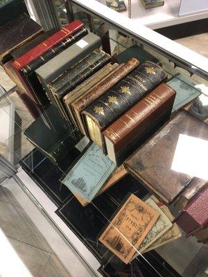 Some of our rare books that we have on display.