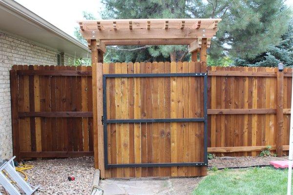 Back side of trellis and gate