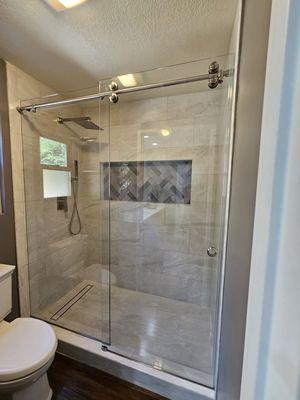 New walk in shower install.