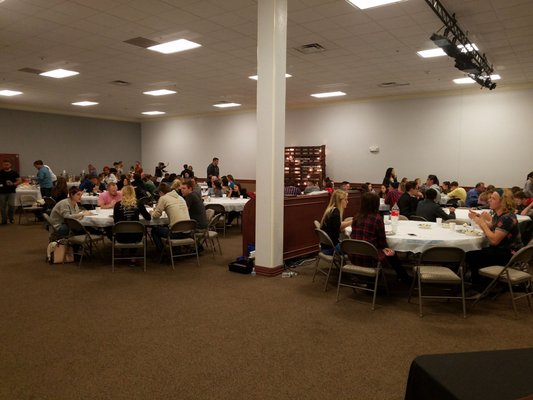 Youth conference chow down.