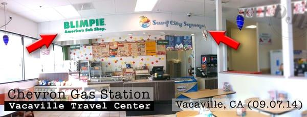 Chevron Gas Station (Vacaville Travel Center) - Blimpie Sandwiches & Surf City Squeeze