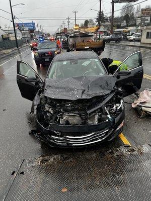 Auto accident on hwy 99 and Aurora