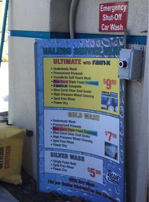 Car wash options