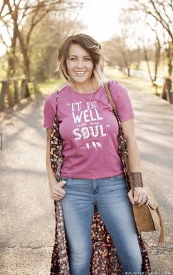 For comfortable, yet stylish shirts, check out Grace and Sparrow Southern Boutique