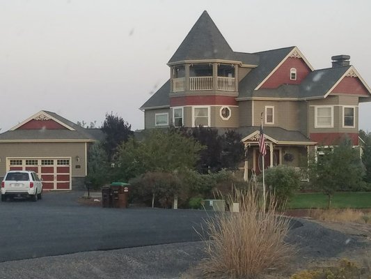 This is a three story 8,200 sq.ft. modern Victorian style home.