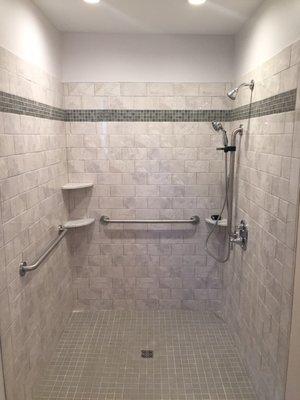 ADA compliant shower stall