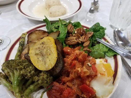 Seder feast. The shakshuka was fab.