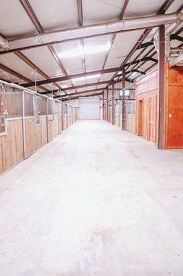 Stalls on the second barn hallway.