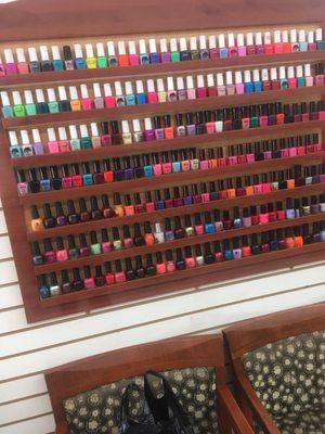 Regular nail polish selection.