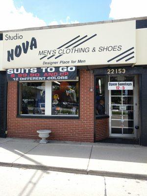 Front of Studio Nova - Men's Clothing & Shoes
 22153 Coolidge Hwy
 Oak Park, Michigan 48237