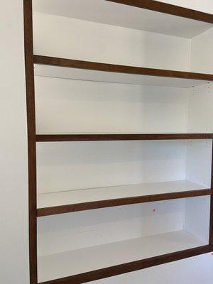 Some stained shelves we did