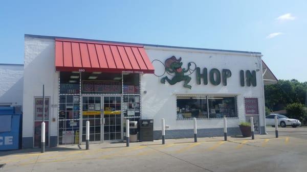 Interesting little store with Shell gas pumps out front