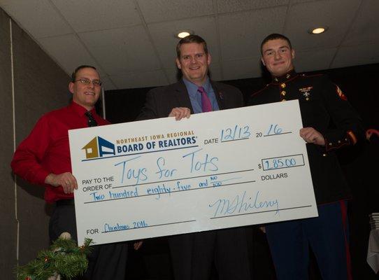 NEIRBR donates to the Toys for Tots Campaign yearly