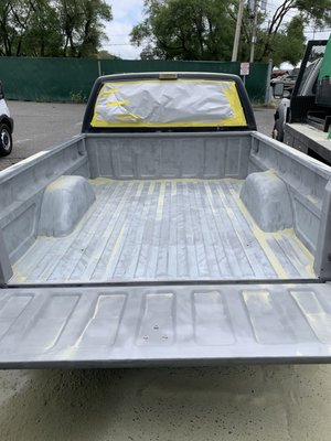 Sandblasting Chevy Flatbed