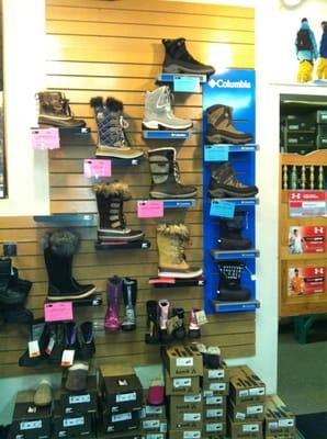 Huge selection of North Face, Columbia and Sorel footwear. Men's, women's and kids.