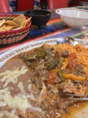 Steak ranchera, delicious!