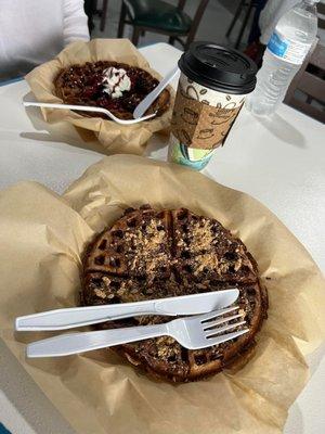 Very Berry and Nutella Crunch Waffles with Angelica Coffee