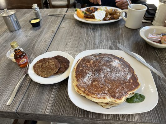 Big pancakes and real maple syrup was available!