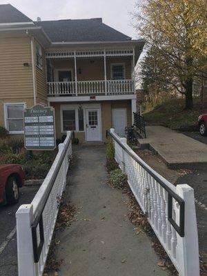 The entrance to our office via Hilliard Avenue