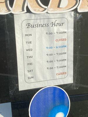 Business hours