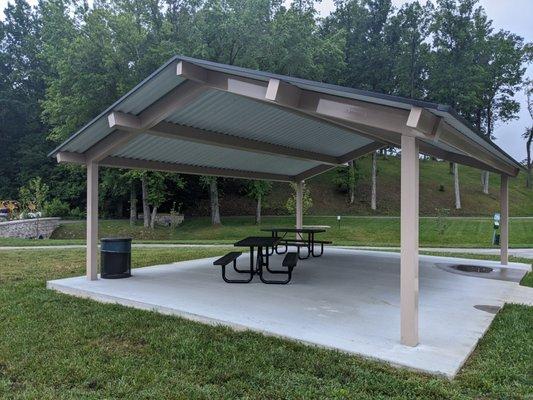 Picnic shelter at Whitley Branch Veterans Park, London