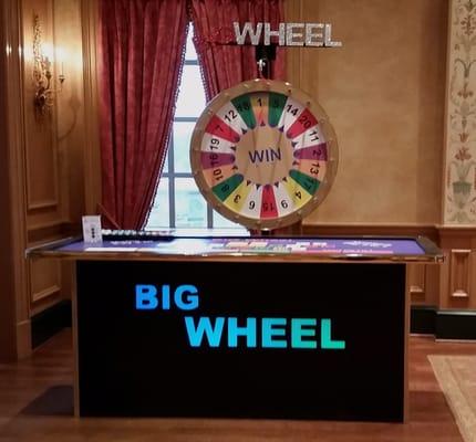 Everyone will want to spin the Big Wheel. Make sure to include this in your next casino event.