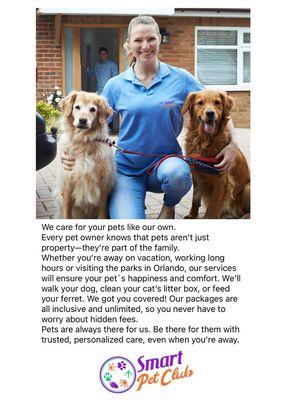 We care your pets like our own!