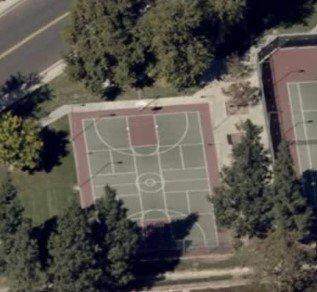 Only 2 pb courts fit onto that basketball court.