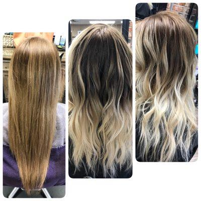 Color melt with babylights/teasylights. #winterblond Hair by Vicky