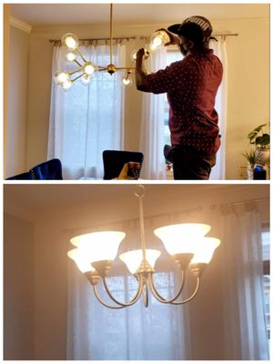 Chandelier installation