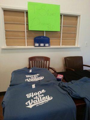 Hope of  the  valley  rescue  mission  T-shirts   $20.00 donation!