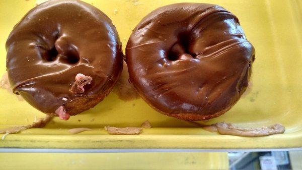 These are GOOD donuts. Worth drinking diet Pepsi to get. On way to pull gift books for library.