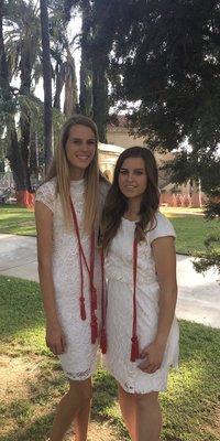 Two of the honor court students at REVHS graduation 2017