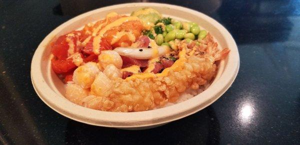 Poké bowls in the HUB on campus