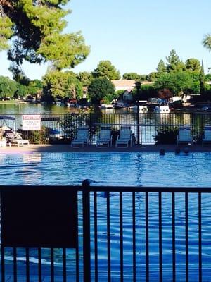 View is good when you see swimming and lakes at the back with pontoons.