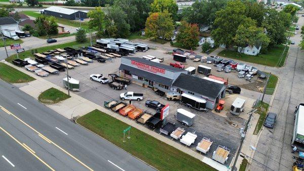 We have cargo trailers, utility trailers, dump trailers, equipment trailers, car haulers, snowmobile trailers and more!