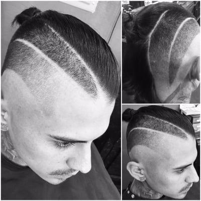 Hairdesign by pete Reyes @ topoftheline barbershop