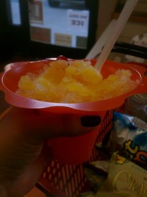 Shaved ice for $2.95. I forgot to take the picture before digging in.