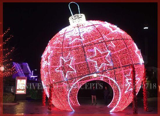 Our giant 35-foot tall LED Christmas ornament will make the local news!