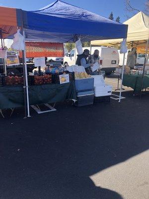 Fruit stand selling o.j.