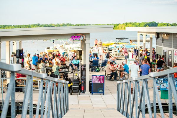 Gathering for great food and live music