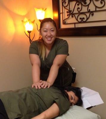 Lisa is our massage therapist and has magic hands!