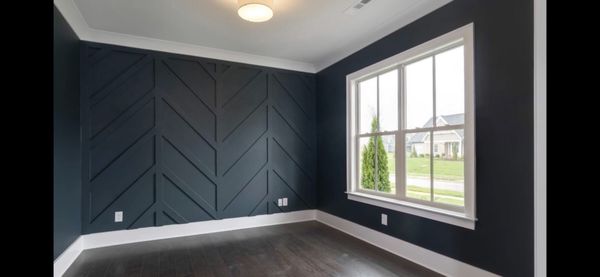 Herringbone style feature wall