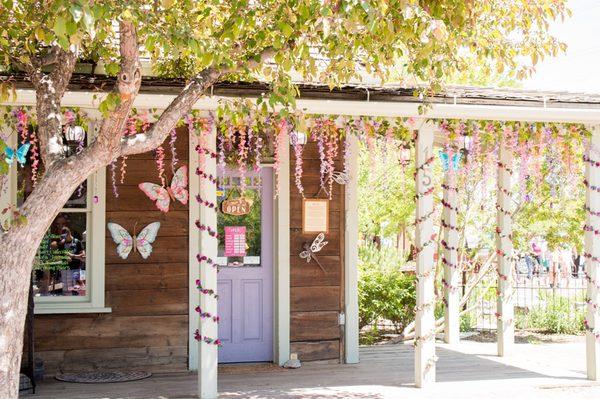 Store front during the Woodland Fairy Fest.