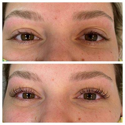 Before/After Lash Bloom natural lash curl