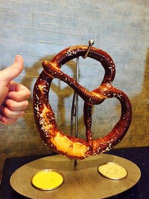 Check out this monster pretzel. Seriously delicious!