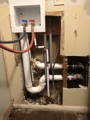 Washer box install