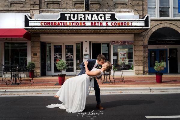 This marquee is just a few blocks away from our venue.